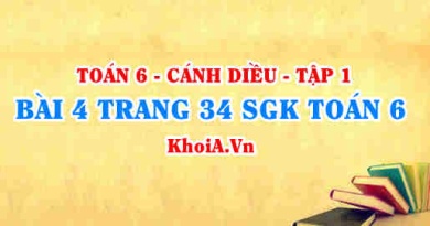 Bài 4 trang 34 SGK Toán 6 tập 1 Cánh Diều